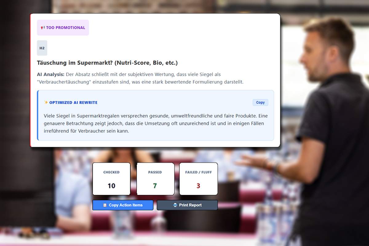 GEO Content-Checker (Online-Tool mit KI)
