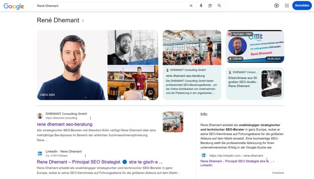 Google entitaet rene dhemant