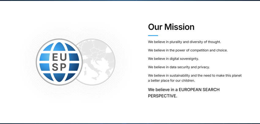 Webseite European Search Perspective