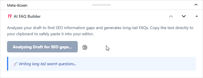 FAQ-Generierung direkt im WordPress-Editor (Gutenberg)