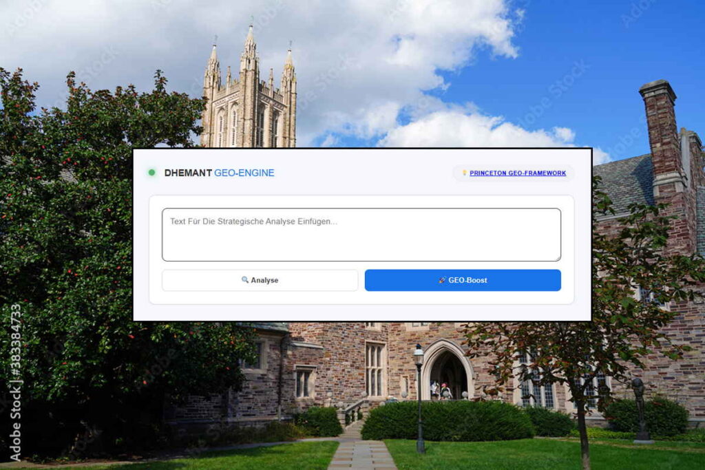TOOL KI-Textanalyse nach dem Princeton GEO-Framework